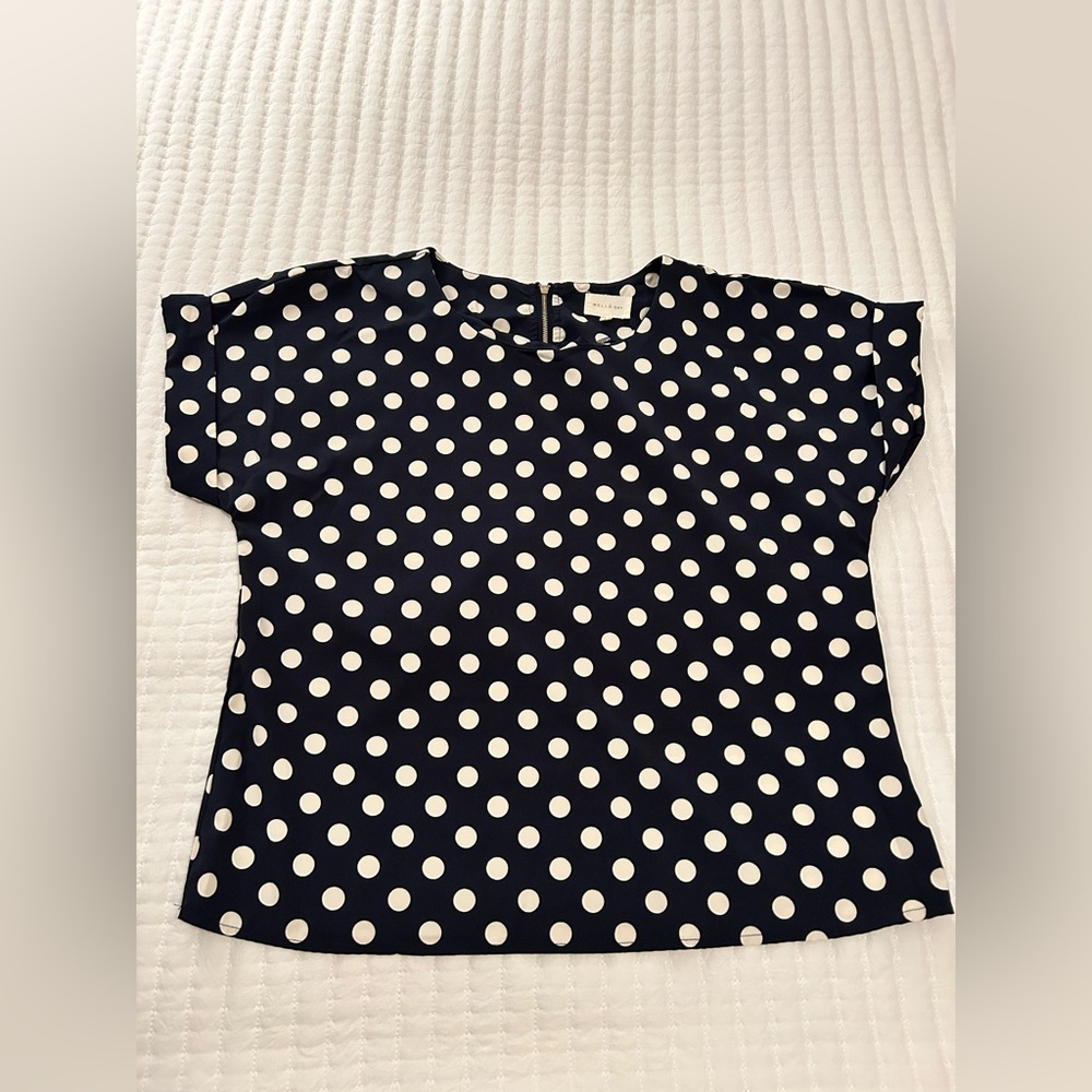 MELLODAY Black and White Dolman Sleeve Blouse